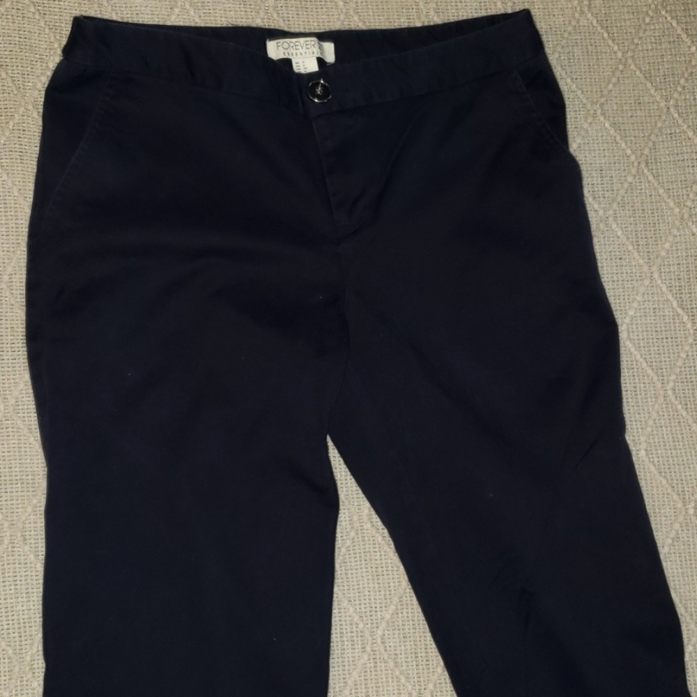 Navy trouser style pants